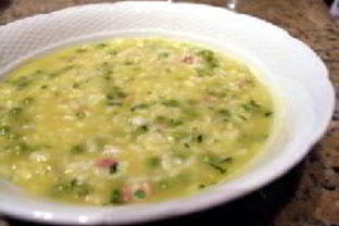 Суп из риса и гороха