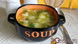 Суп из зеленого гороха с копченостями
