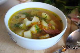 Суп из зеленого гороха в мультиварке