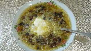 Грибной суп с картофелем
