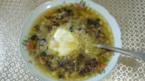 грибной суп с картофелем