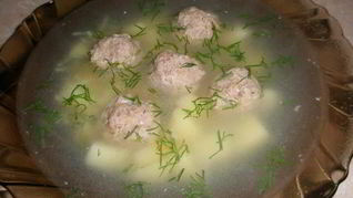 Картофельный суп с фрикадельками