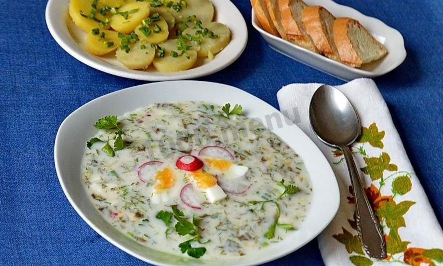 Рецепт холодник из щавеля на кефире