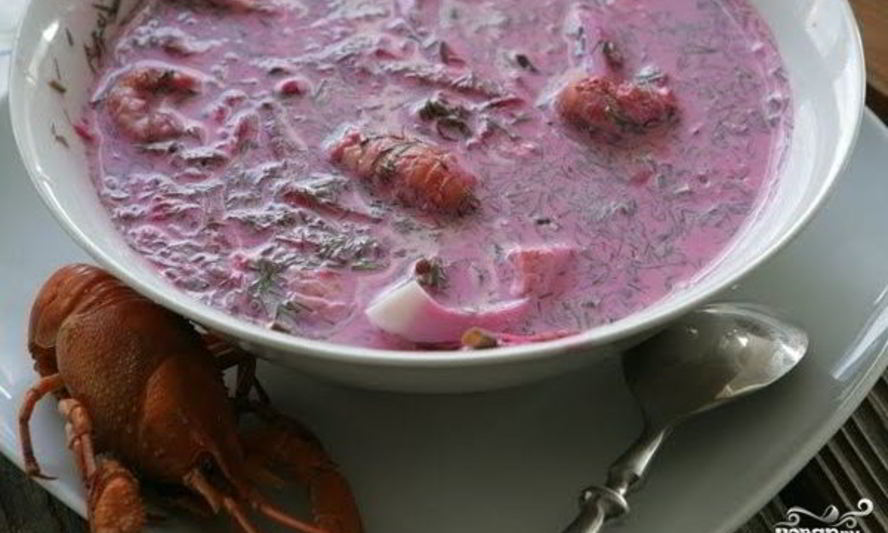 Рецепт холодник с раками