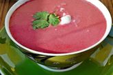 Холодный кокосовый суп со свеклой