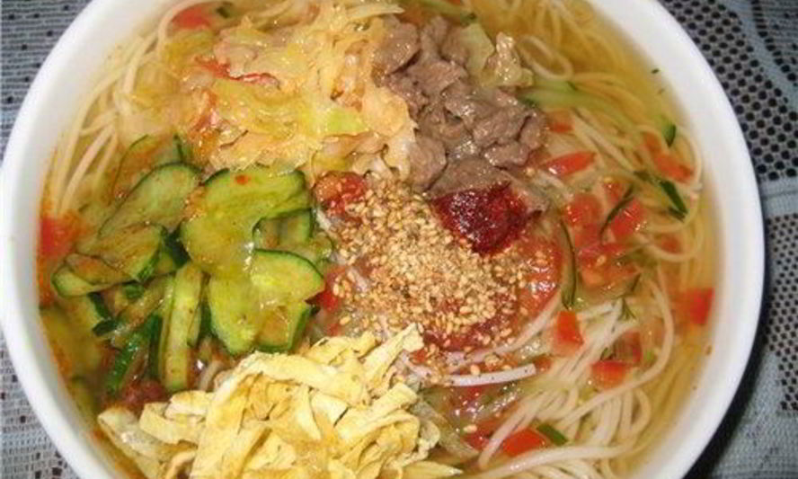 Рецепт холодный корейский суп кукси с говядиной