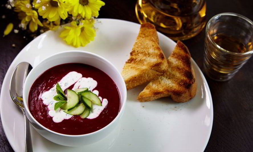 Рецепт холодный крем-суп из свеклы