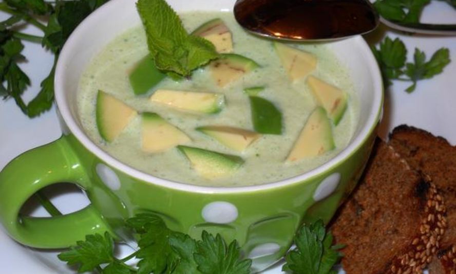 Рецепт холодный крем-суп с авокадо на кефире