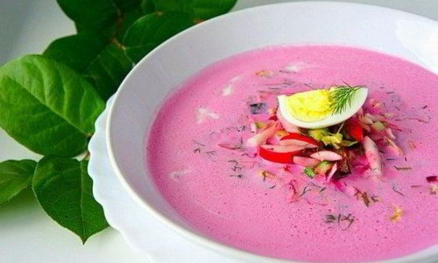 Рецепт холодный летний суп со свеклой на кефире