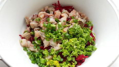 холодный норвежский суп с селедкой