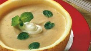 Холодный суп из дыни с бататом