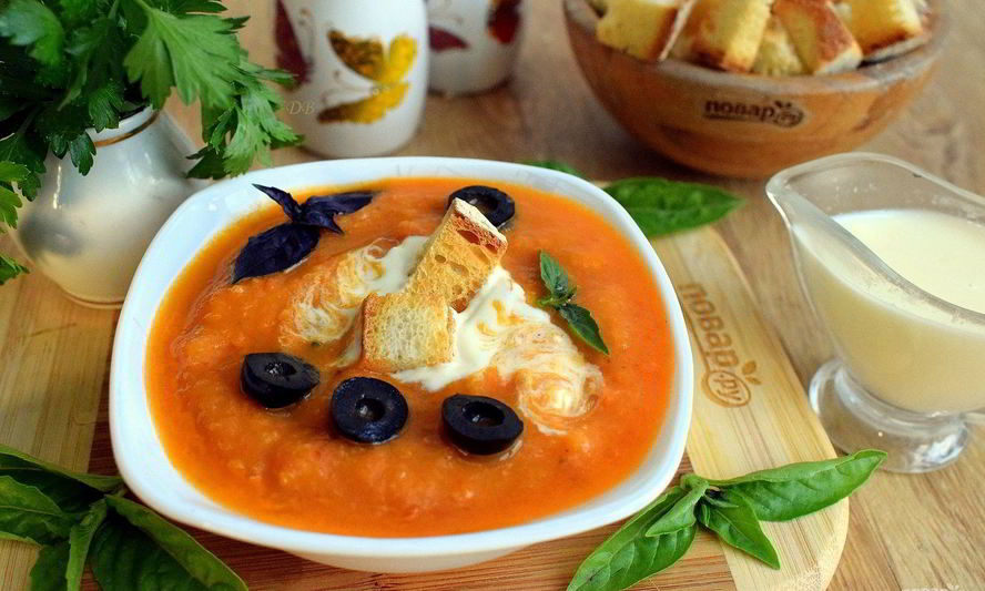 Рецепт холодный суп из кабачковой икры