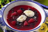 Холодный суп из малины