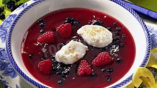 Холодный суп из малины