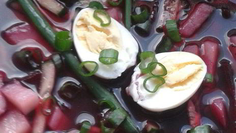 холодный суп на свекольном квасе