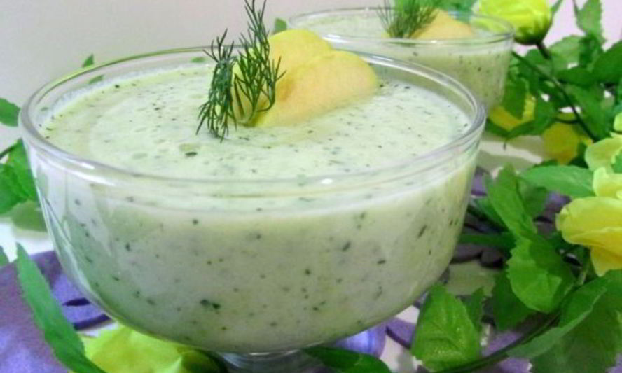 Рецепт холодный суп-пюре зеленый микс