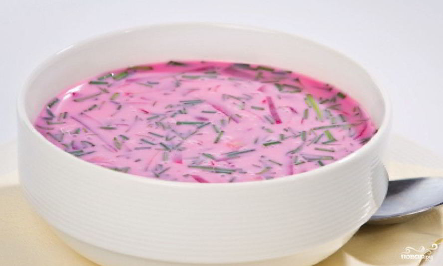 Рецепт холодный свекольный суп