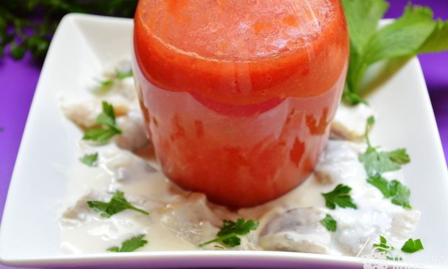 Рецепт холодный томатно-творожный суп