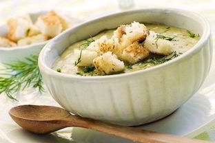 Крем-суп с плавленым сыром и картофелем