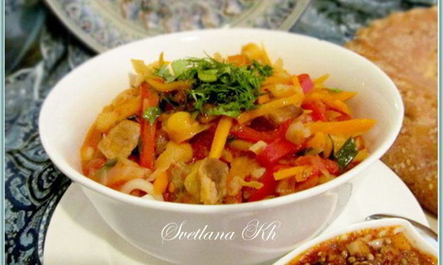 Рецепт лагман по-уйгурски