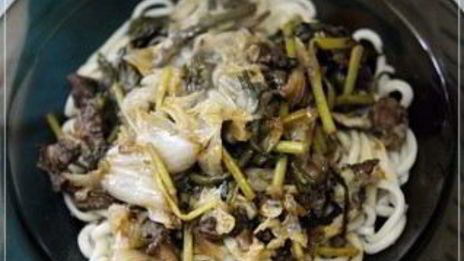 лагман с квашеной капустой