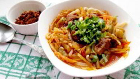 лагман с редькой