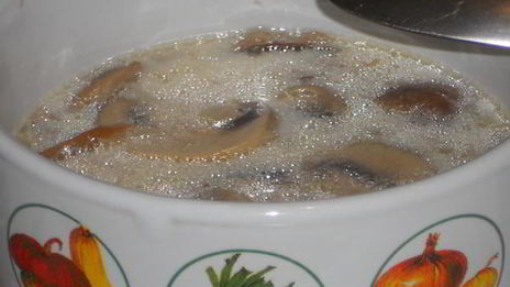 молочный суп с грибами