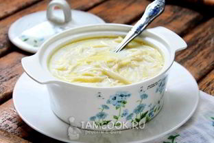 Молочный суп с макаронами