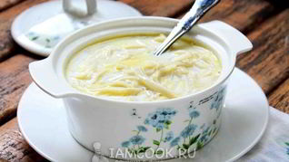 Молочный суп с макаронами