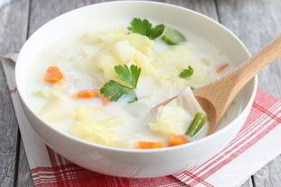 Молочный суп с овощами