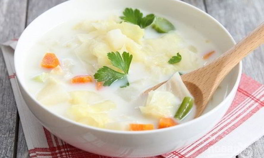 Рецепт молочный суп с овощами