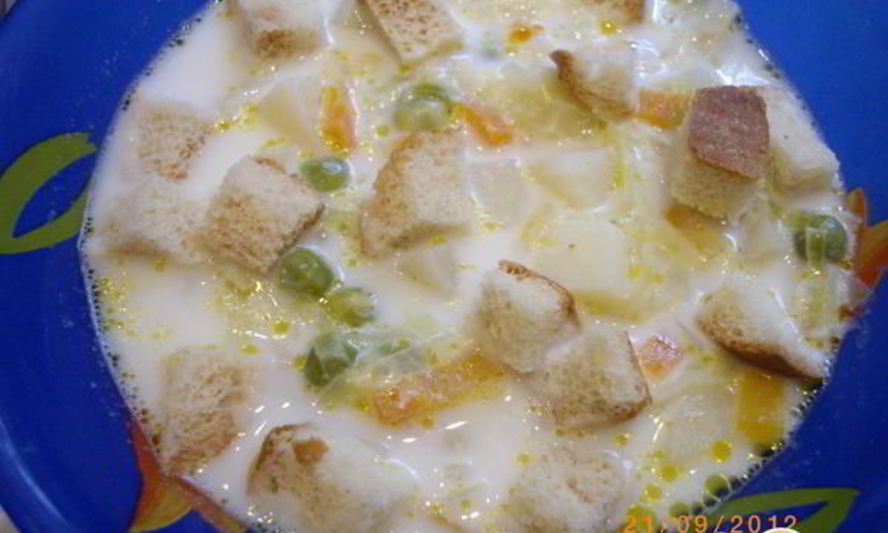 Рецепт суп молочный с овощами
