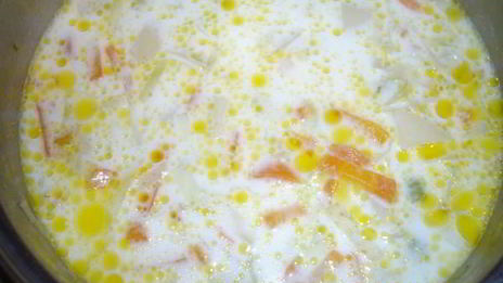 суп молочный с овощами