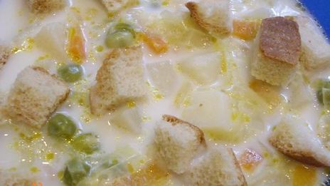 суп молочный с овощами