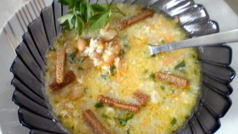 необычный суп с фасолью