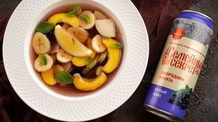 Десертная окрошка с нектаринами