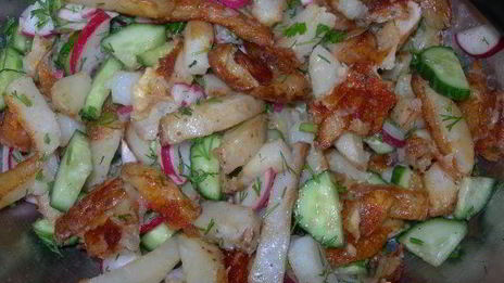 килька в томате с жареной картошкой