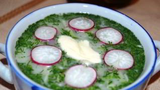 Классическая окрошка на кефире