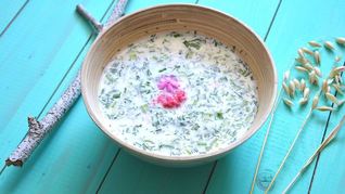 Классическая окрошка на сыворотке