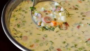 Окрошка классическая на кефире