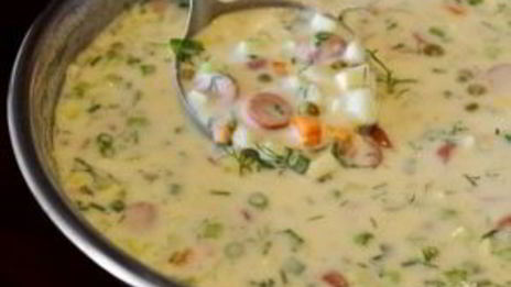 окрошка классическая на кефире