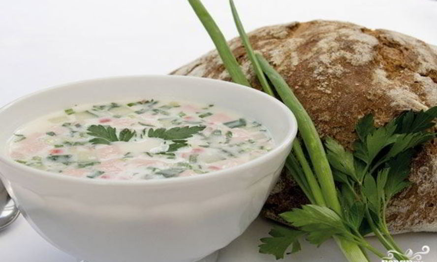 Рецепт окрошка классическая с колбасой на воде