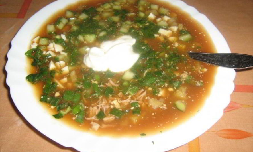 Рецепт окрошка мясная на квасе