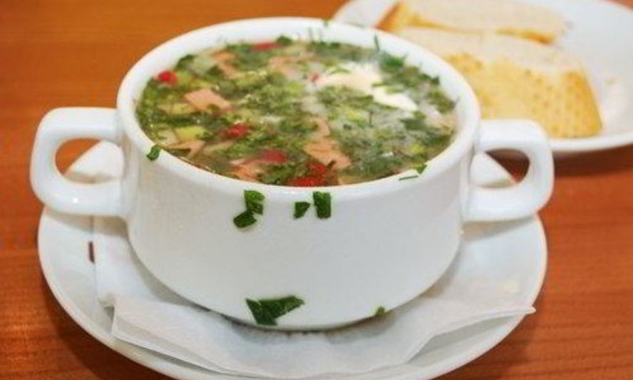 Рецепт окрошка мясная с окороком и языком