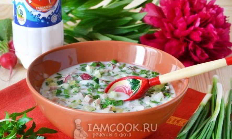 Рецепт окрошка на айране