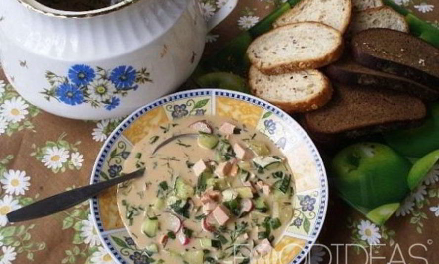 Рецепт окрошка на бульоне