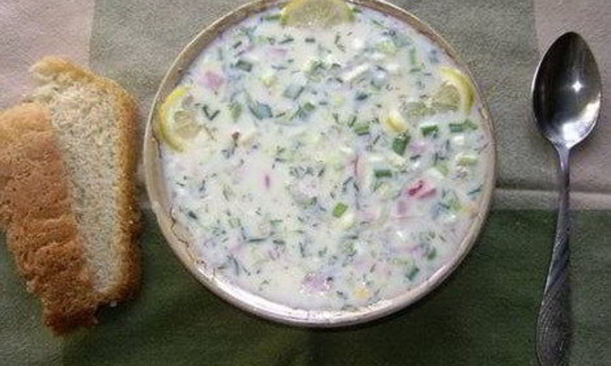 Рецепт окрошка на кефире овощная