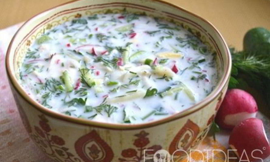 Рецепт окрошка на кефире с минералкой
