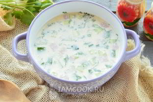 Окрошка на майонезе и воде