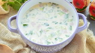 Окрошка на майонезе и воде